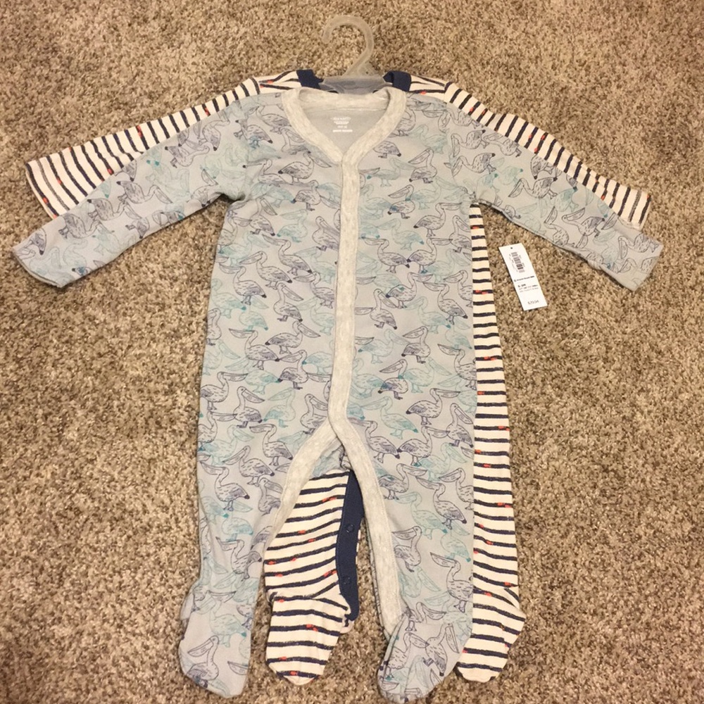 Nautical Baby Boy Sleepers 6-9mos, Old Navy